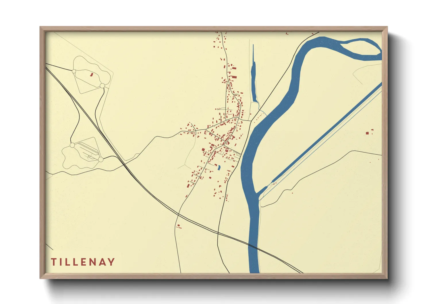 Une affiche de carte sur Tillenay