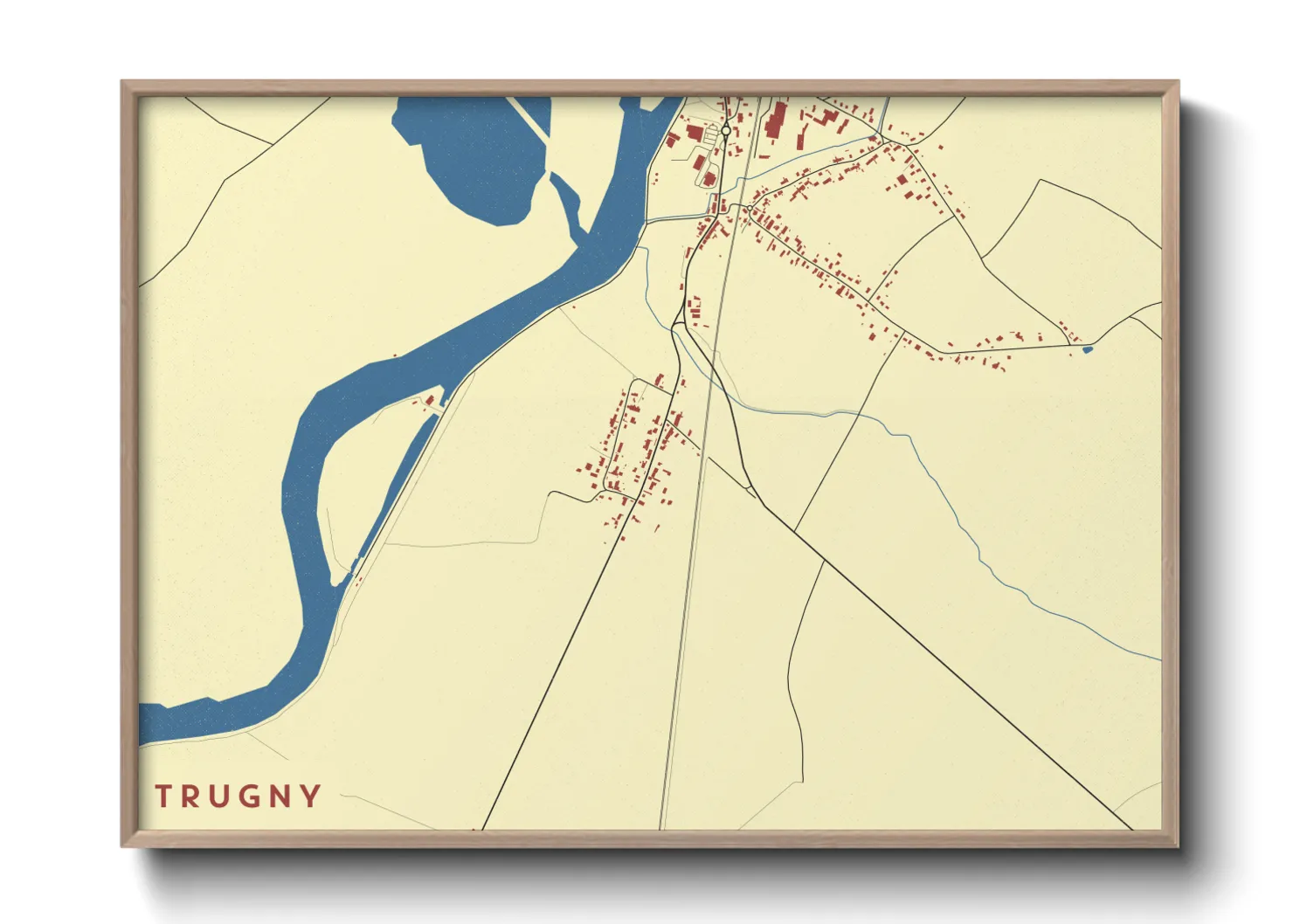 Une affiche de carte sur Trugny