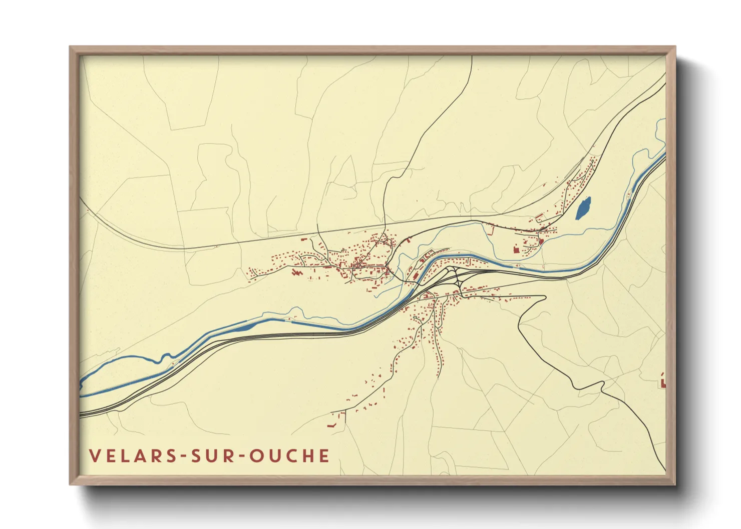 Une affiche de carte sur Velars-sur-Ouche