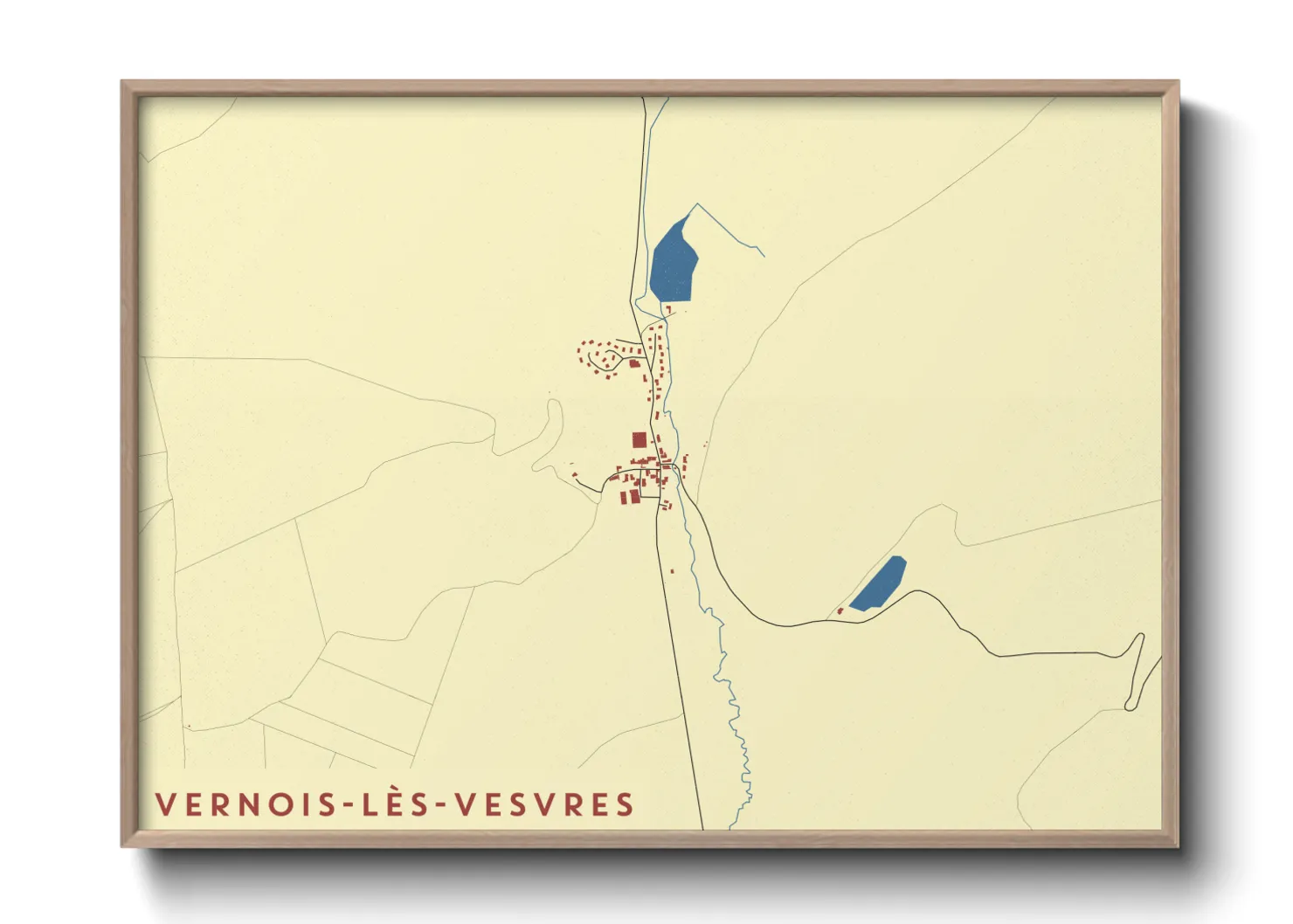 Une affiche de carte sur Vernois-lès-Vesvres