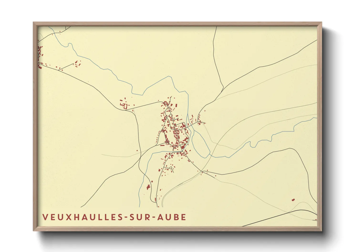 Une affiche de carte sur Veuxhaulles-sur-Aube
