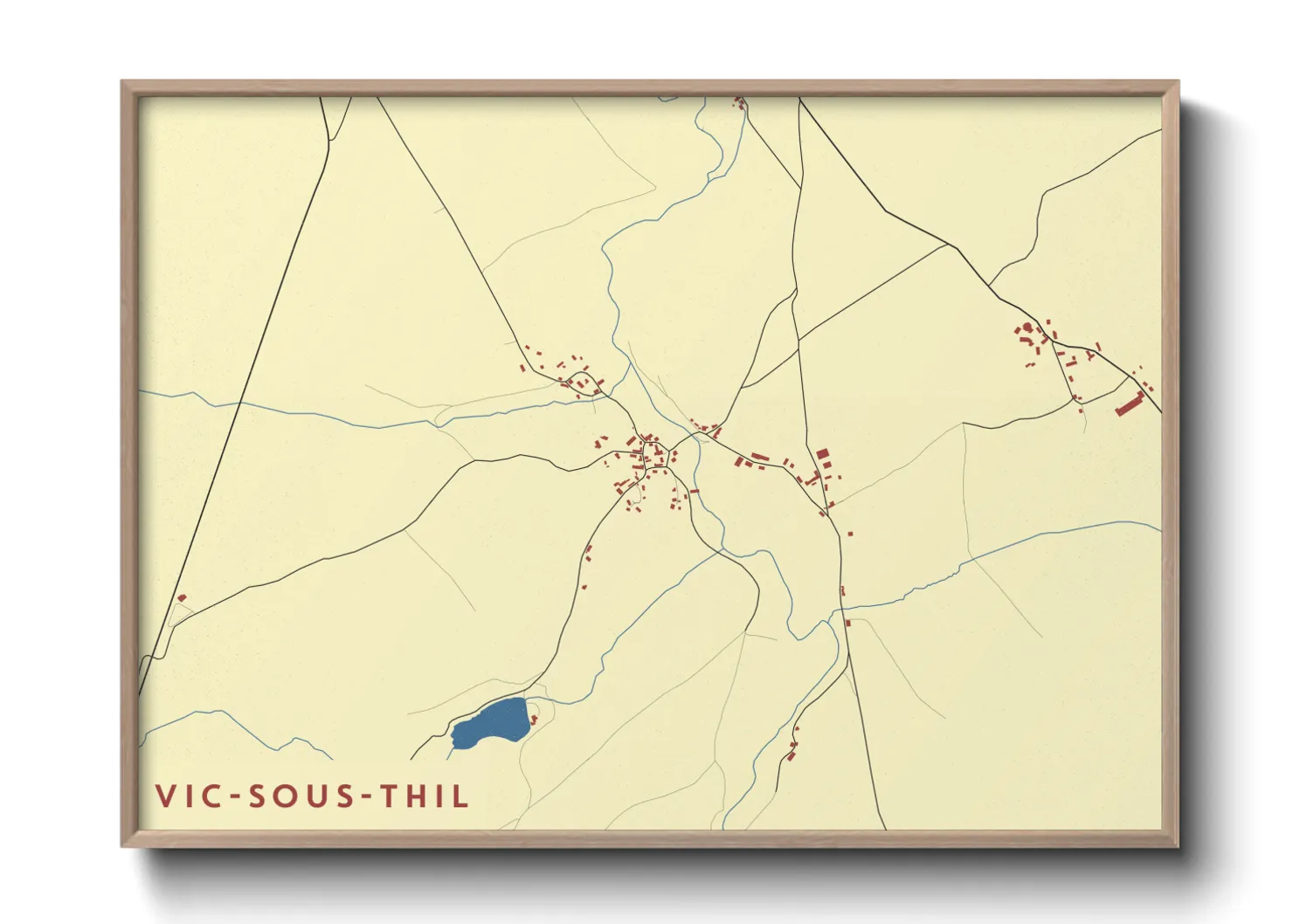 Une affiche de carte sur Vic-sous-Thil