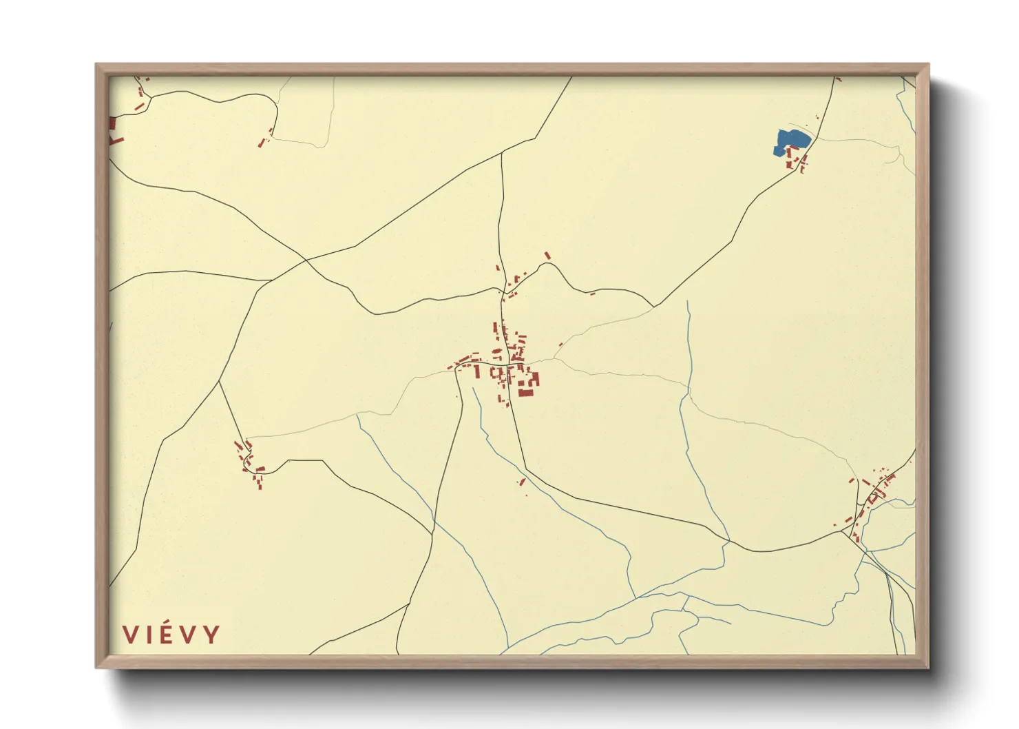 Une affiche de carte sur Viévy