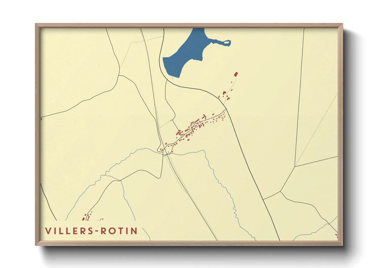 Une affiche de carte sur Villers-Rotin