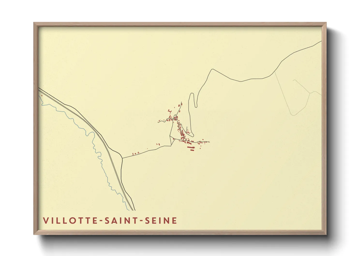 Une affiche de carte sur Villotte-Saint-Seine