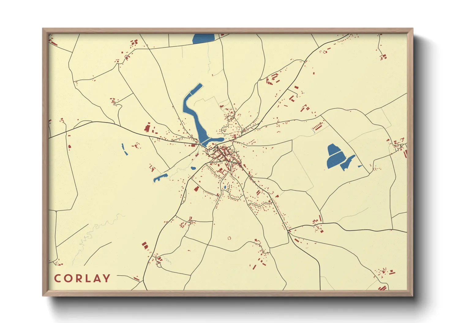 Une affiche de carte sur Corlay