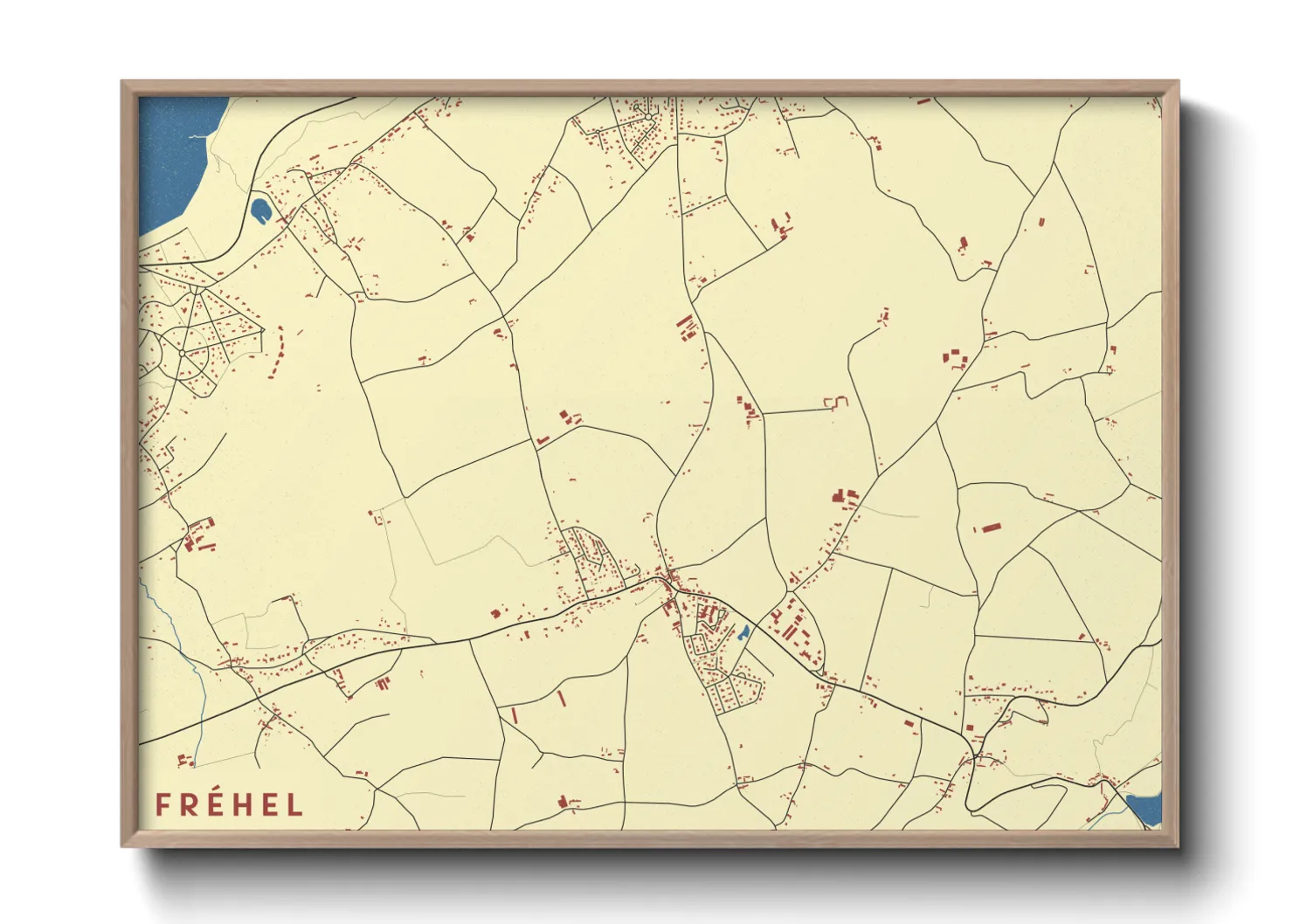 Une affiche de carte sur Fréhel