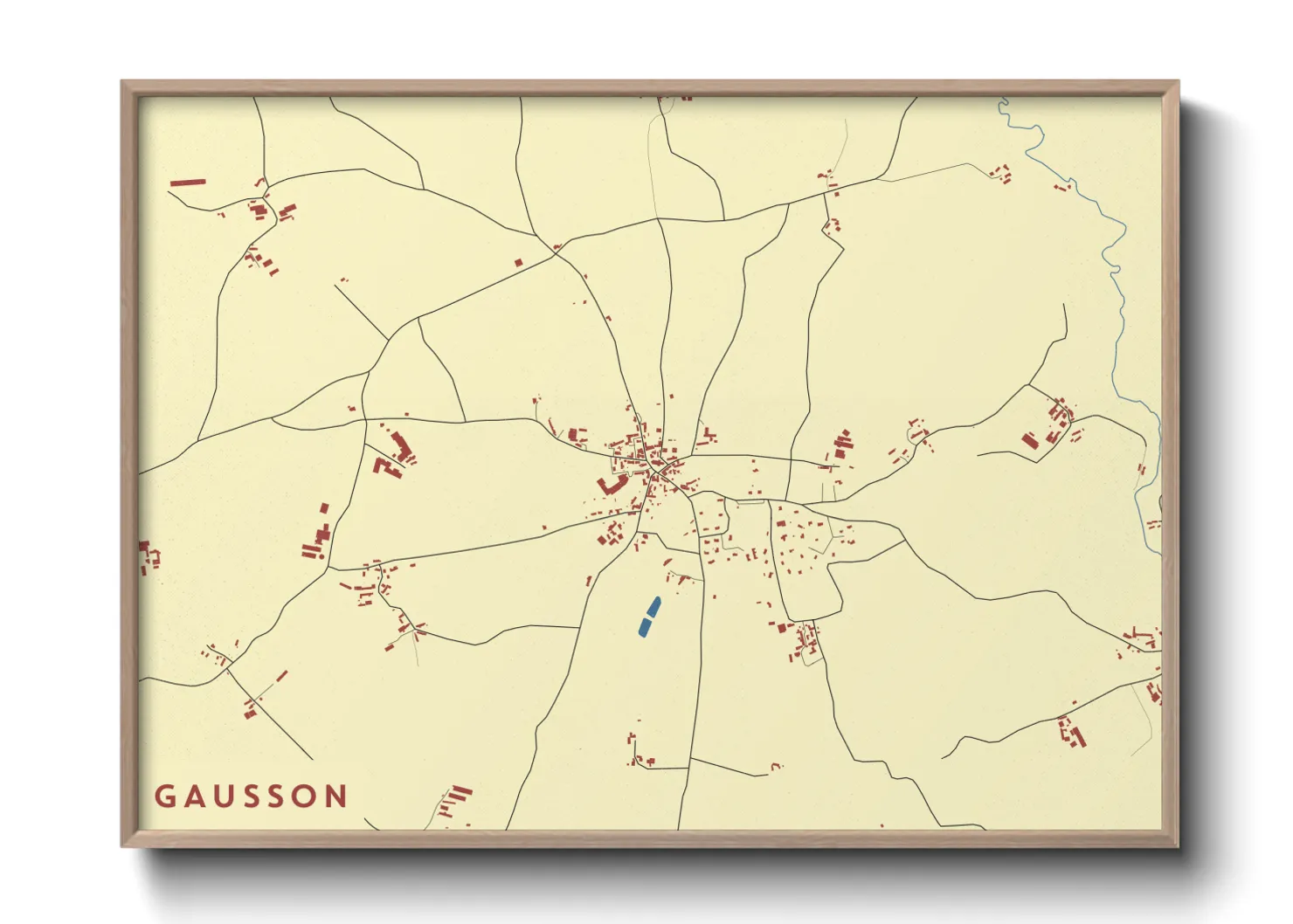 Une affiche de carte sur Gausson