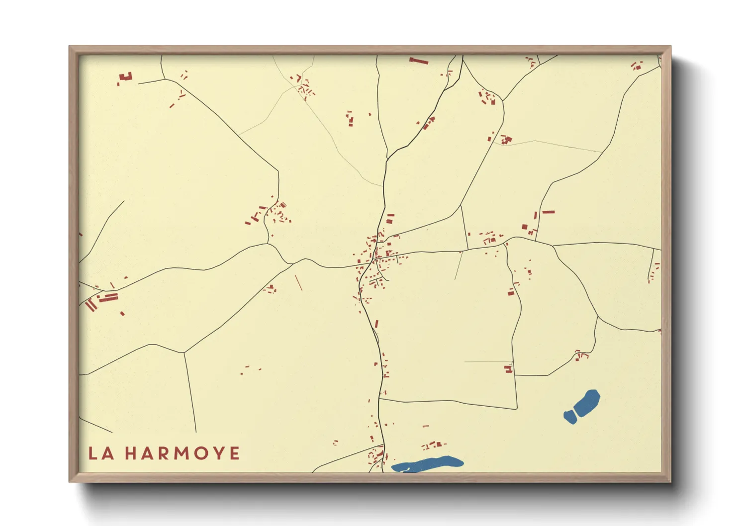 Une affiche de carte sur La Harmoye