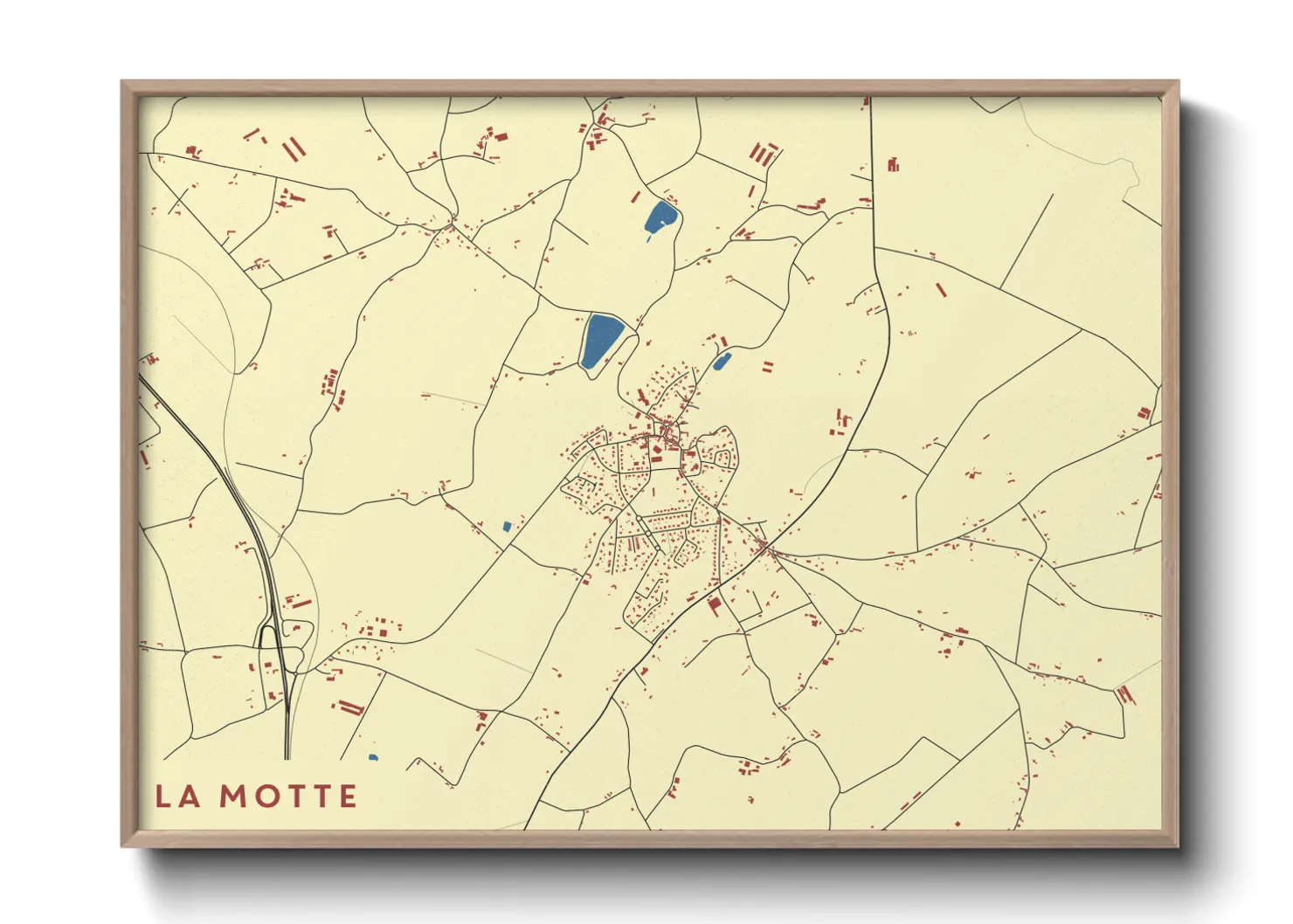 Une affiche de carte sur La Motte