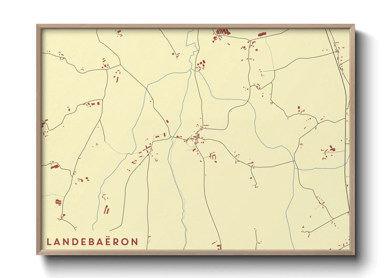 Une affiche de carte sur Landebaëron