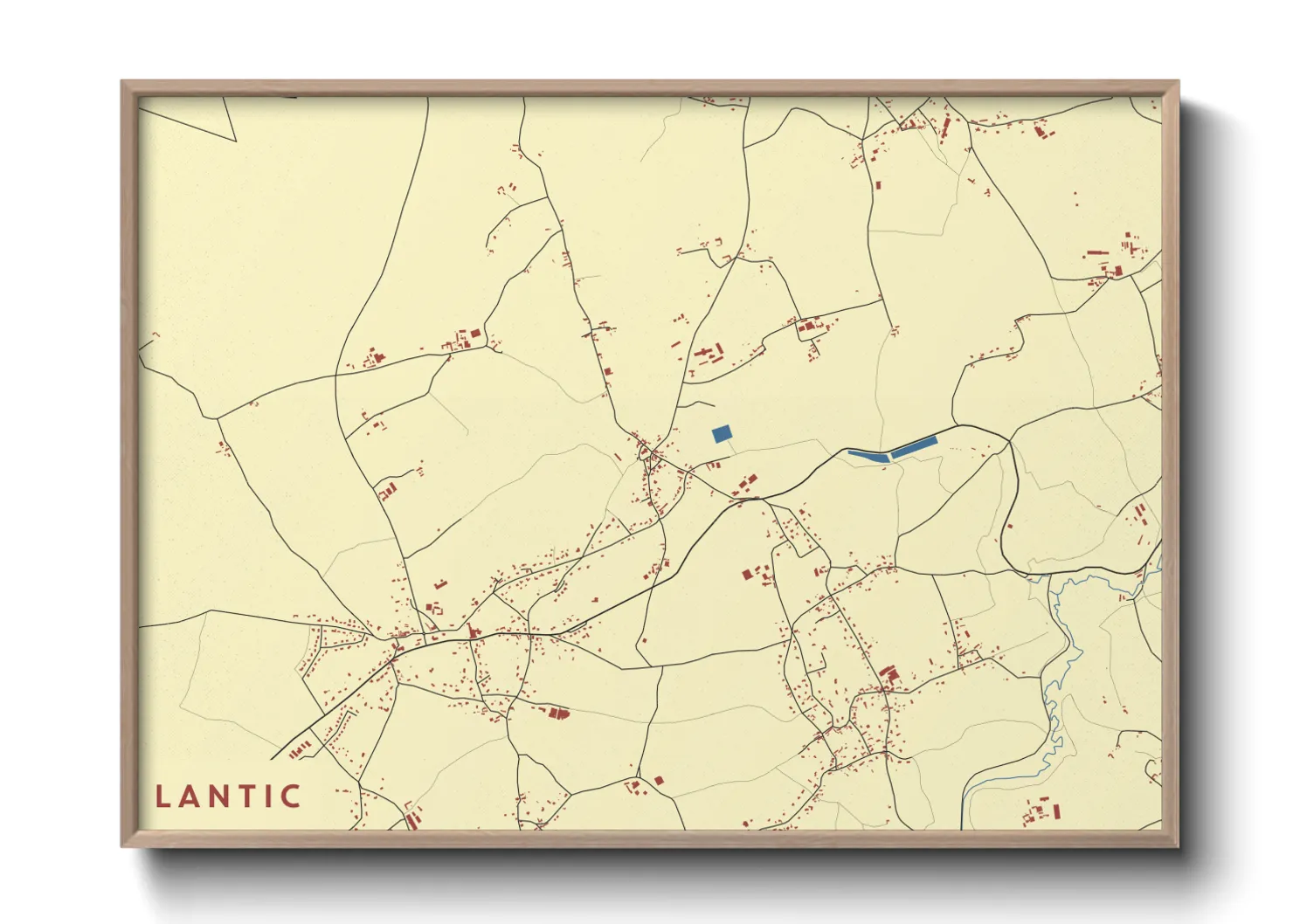 Une affiche de carte sur Lantic