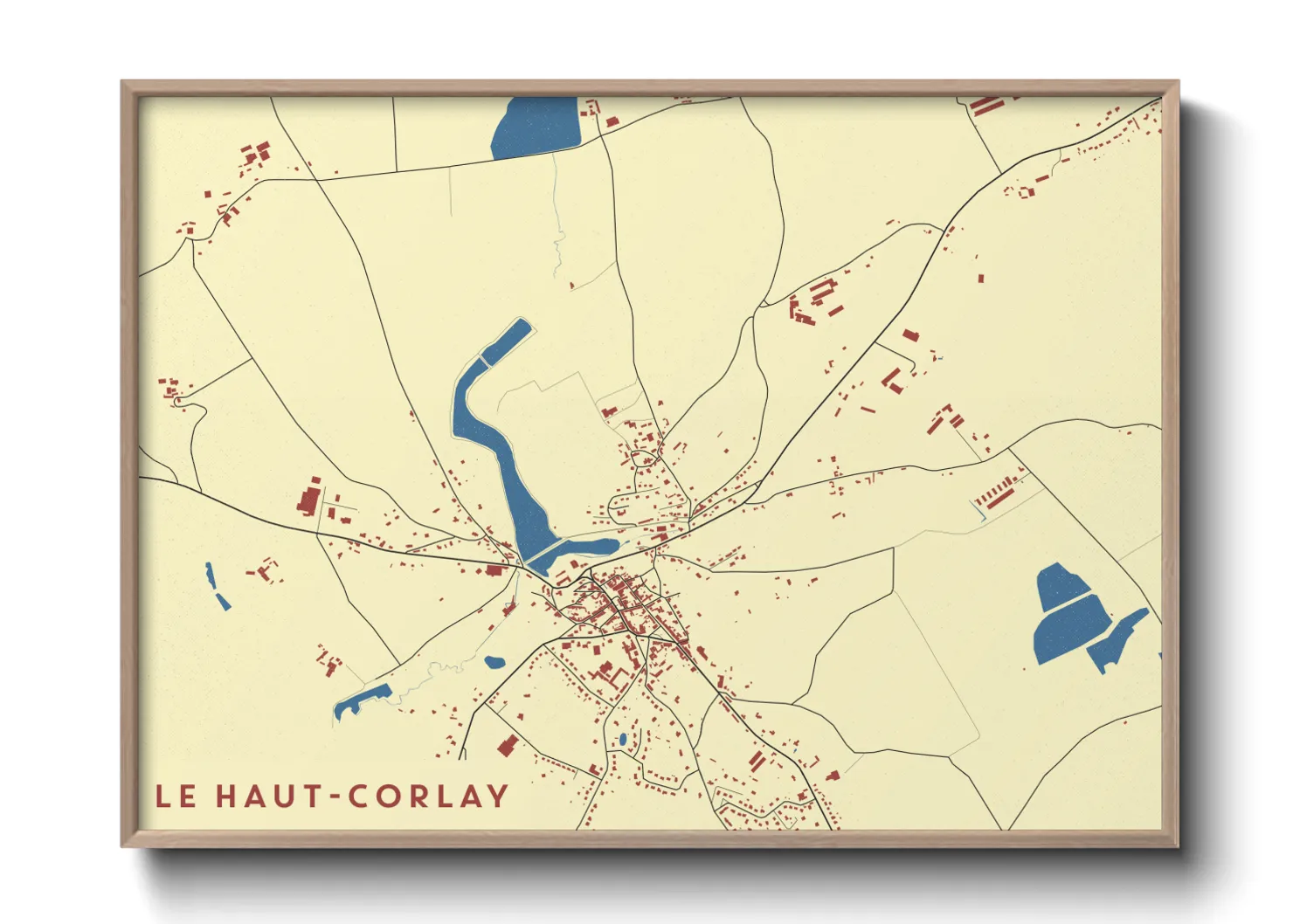 Une affiche de carte sur Le Haut-Corlay