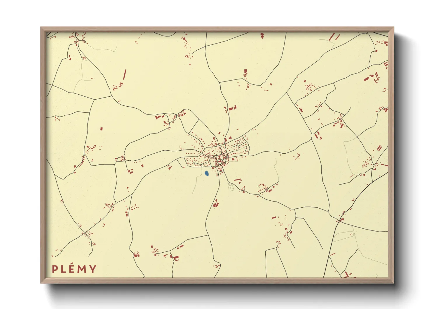 Une affiche de carte sur Plémy