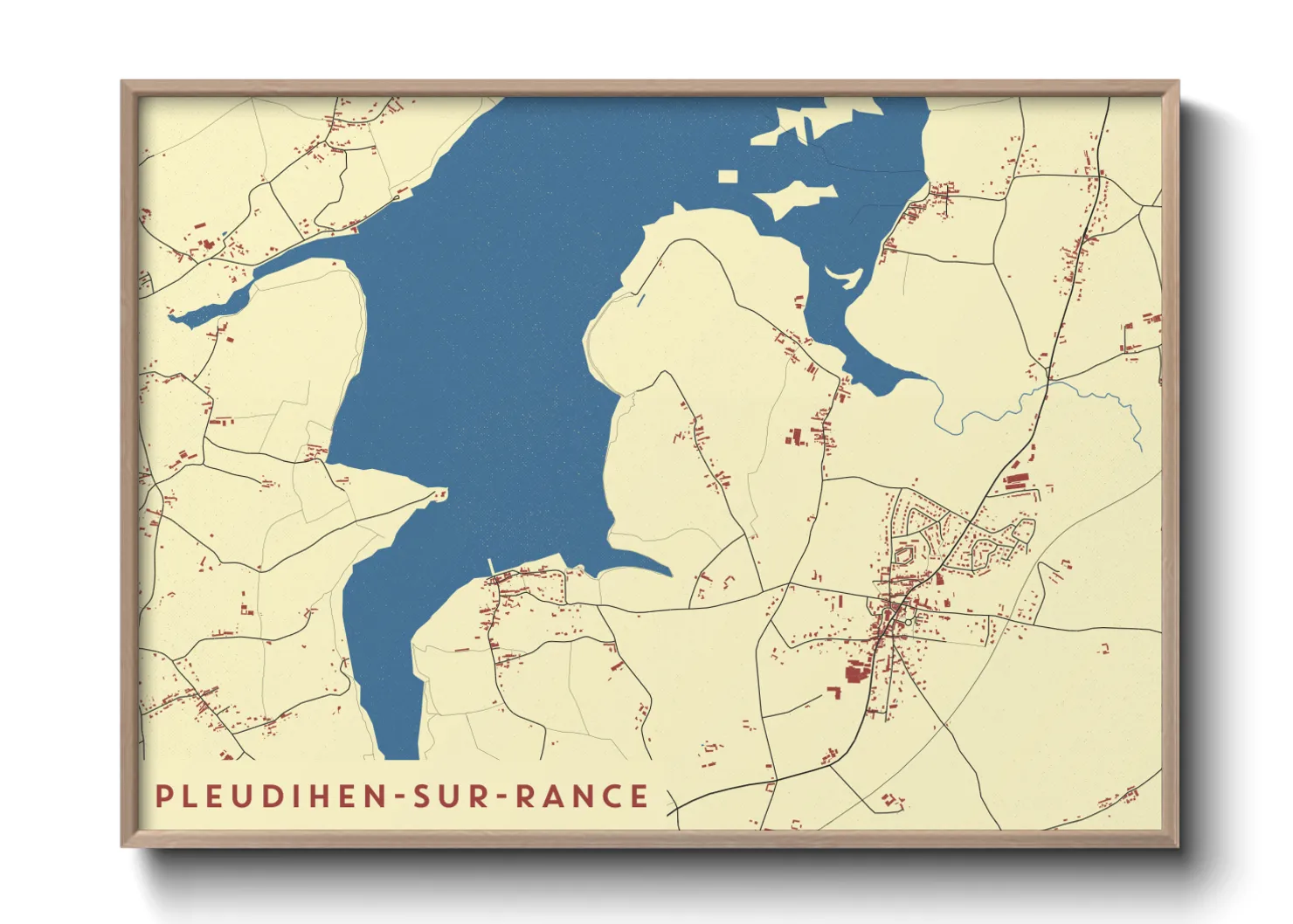 Une affiche de carte sur Pleudihen-sur-Rance