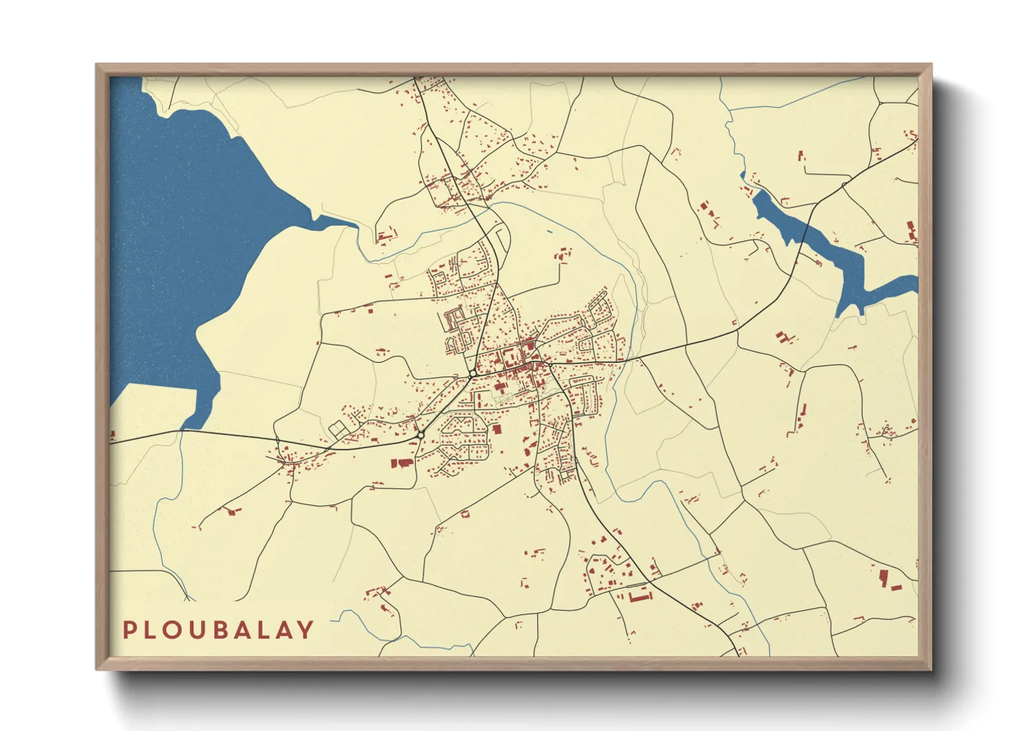 Une affiche de carte sur Ploubalay