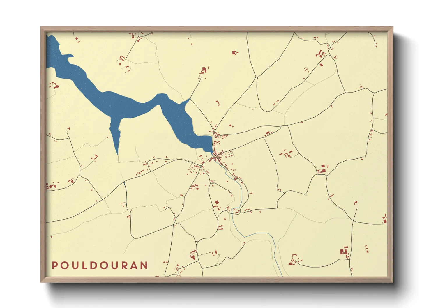 Une affiche de carte sur Pouldouran