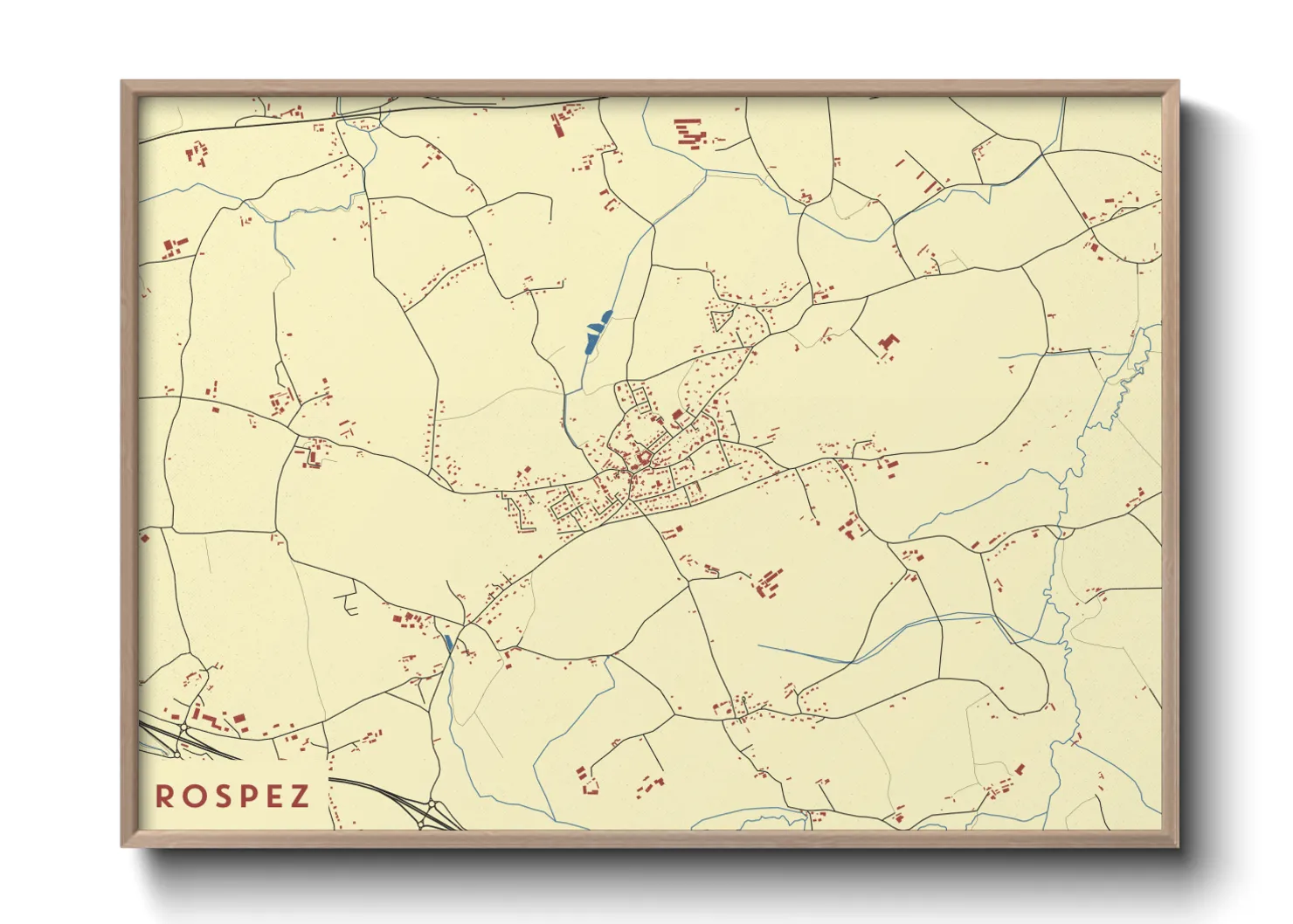 Une affiche de carte sur Rospez