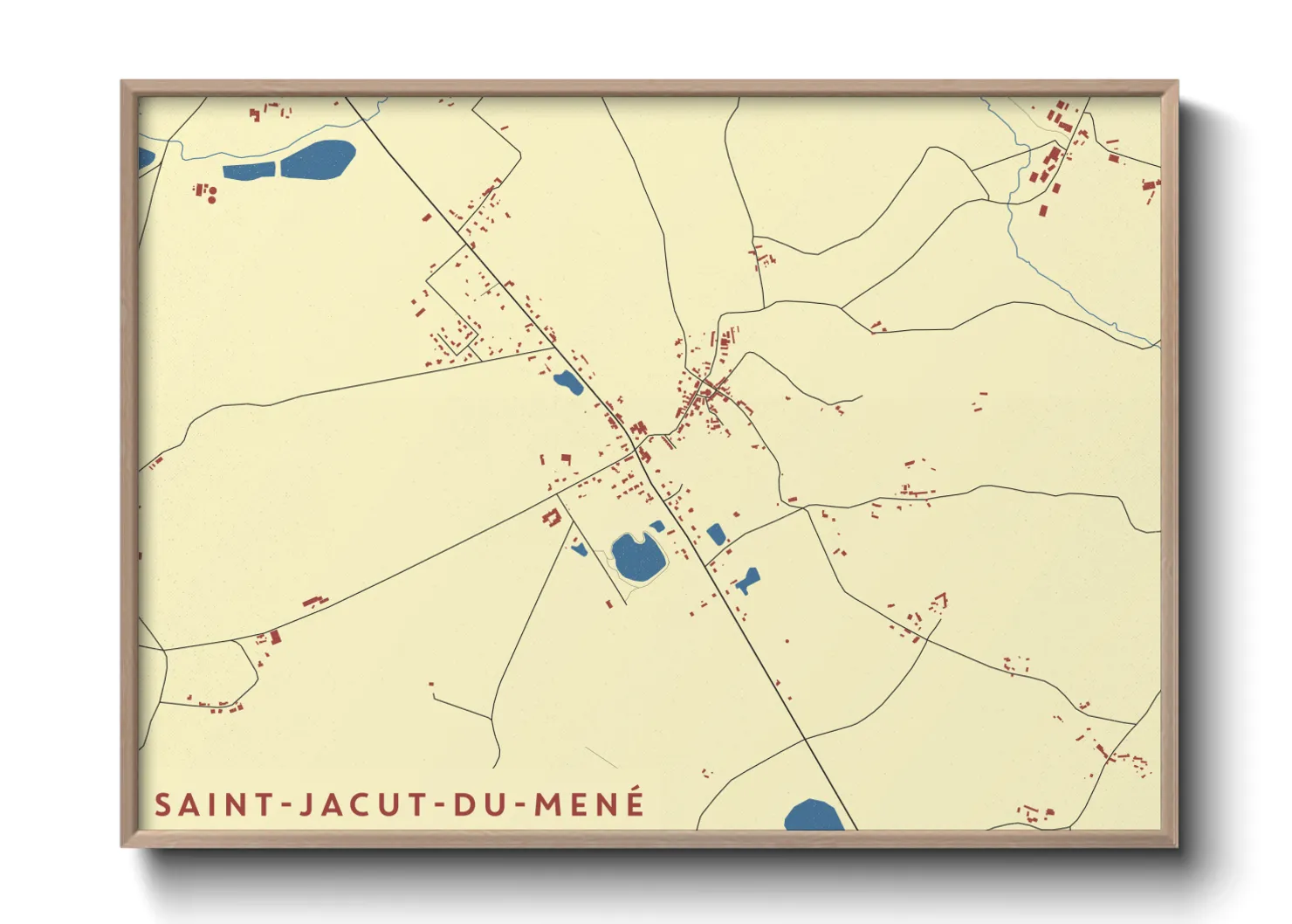 Une affiche de carte sur Saint-Jacut-du-Mené