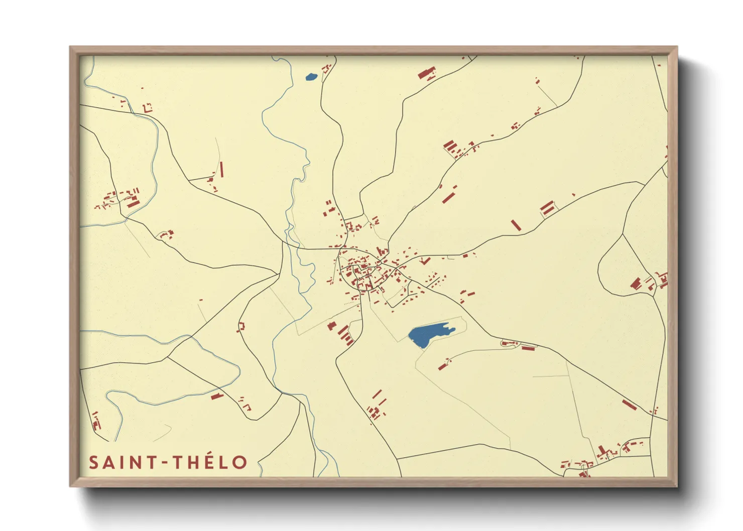 Une affiche de carte sur Saint-Thélo