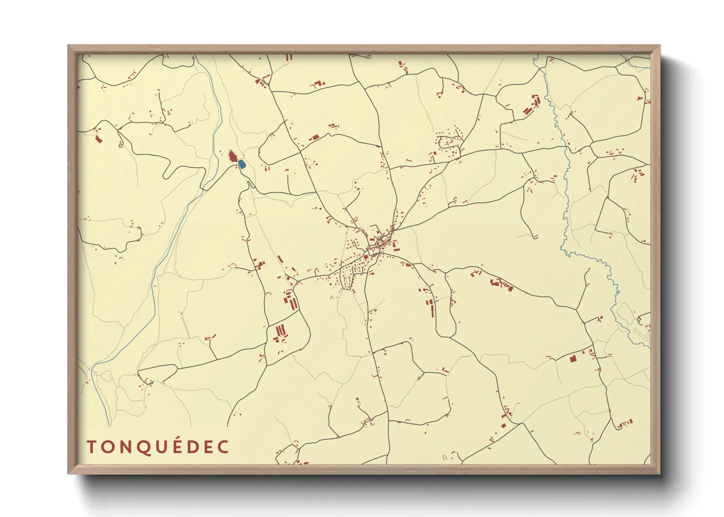 Une affiche de carte sur Tonquédec