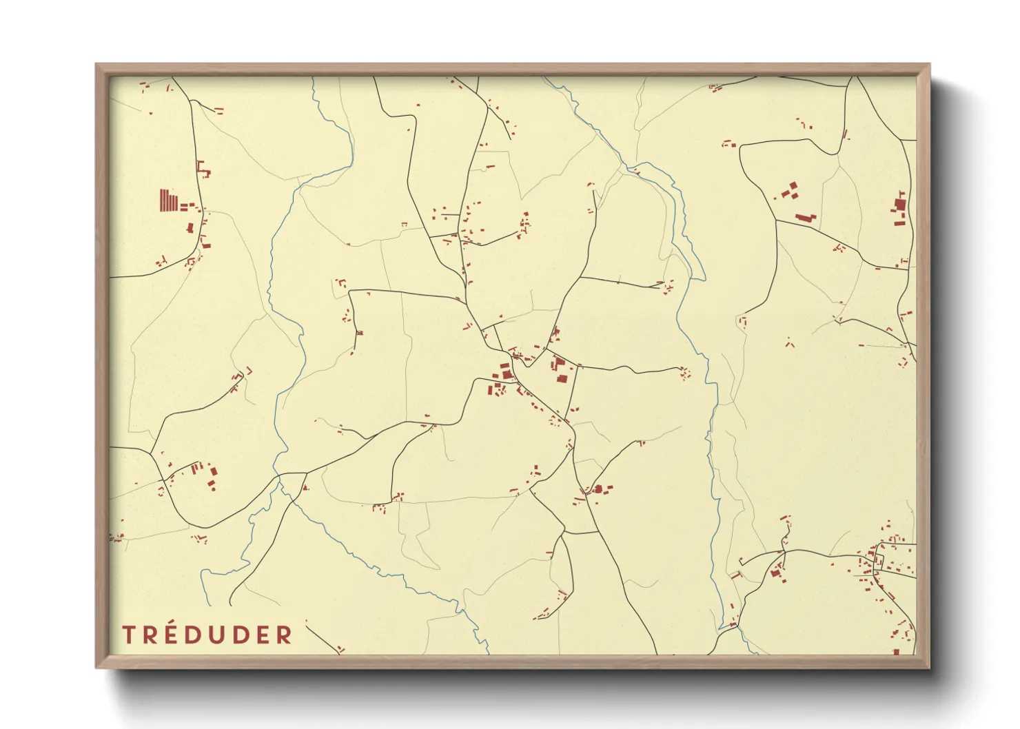 Une affiche de carte sur Tréduder