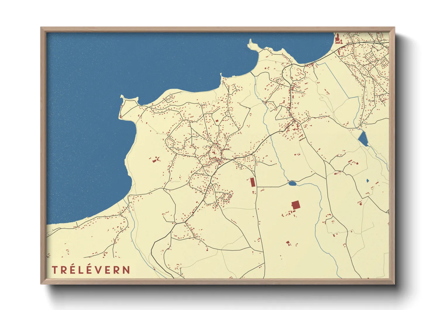 Une affiche de carte sur Trélévern