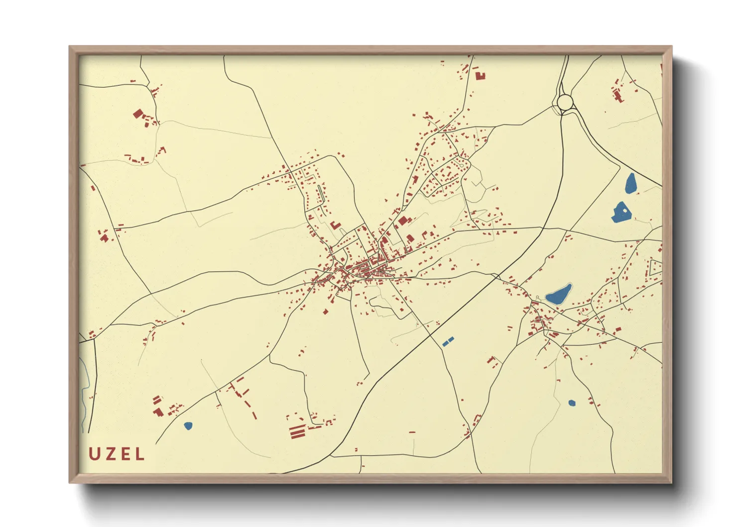 Une affiche de carte sur Uzel