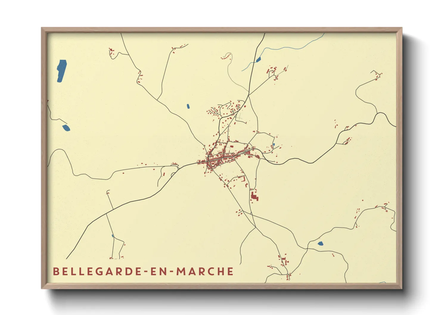 Une affiche de carte sur Bellegarde-en-Marche