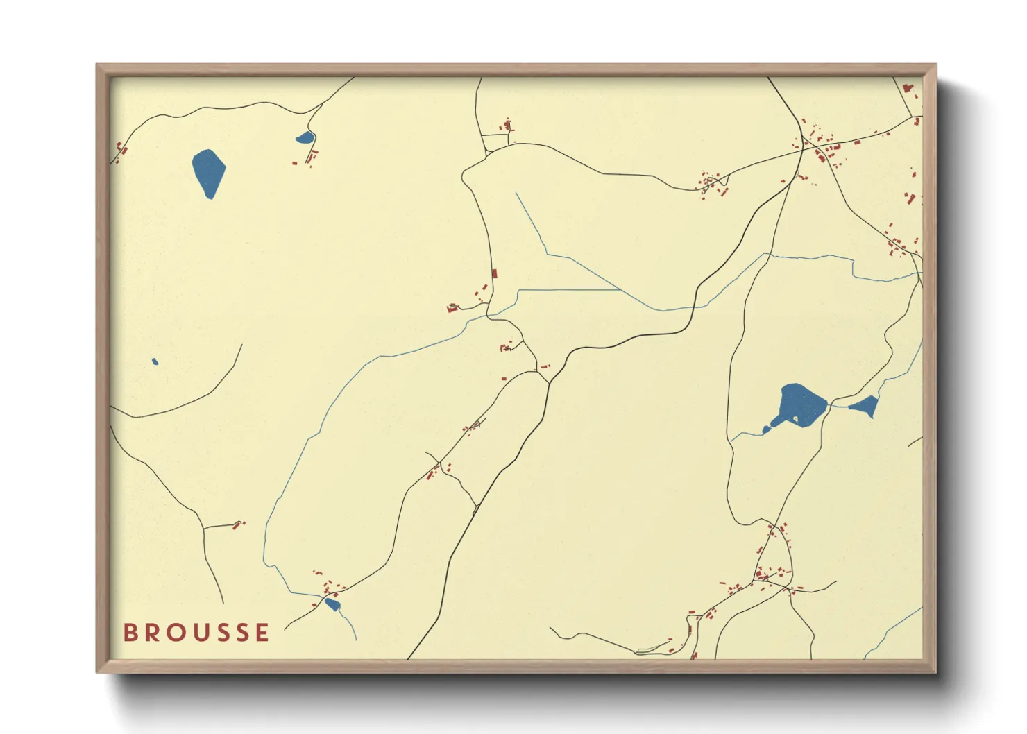 Une affiche de carte sur Brousse