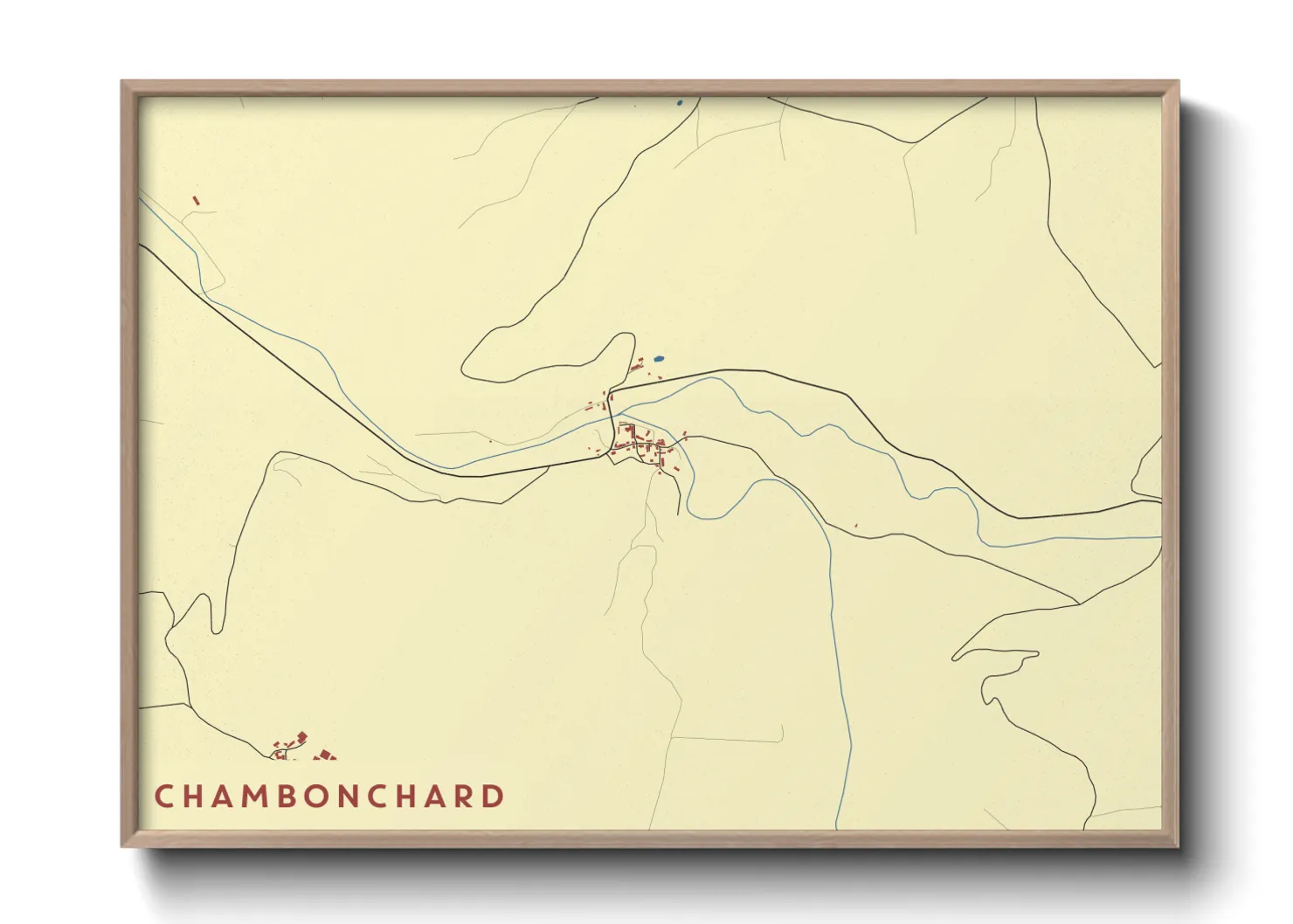 Une affiche de carte sur Chambonchard