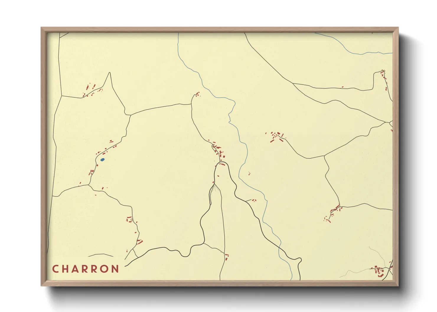 Une affiche de carte sur Charron