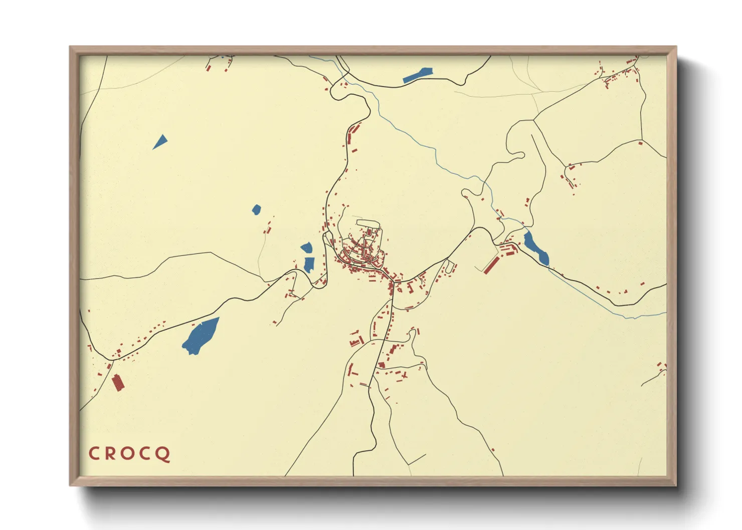 Une affiche de carte sur Crocq