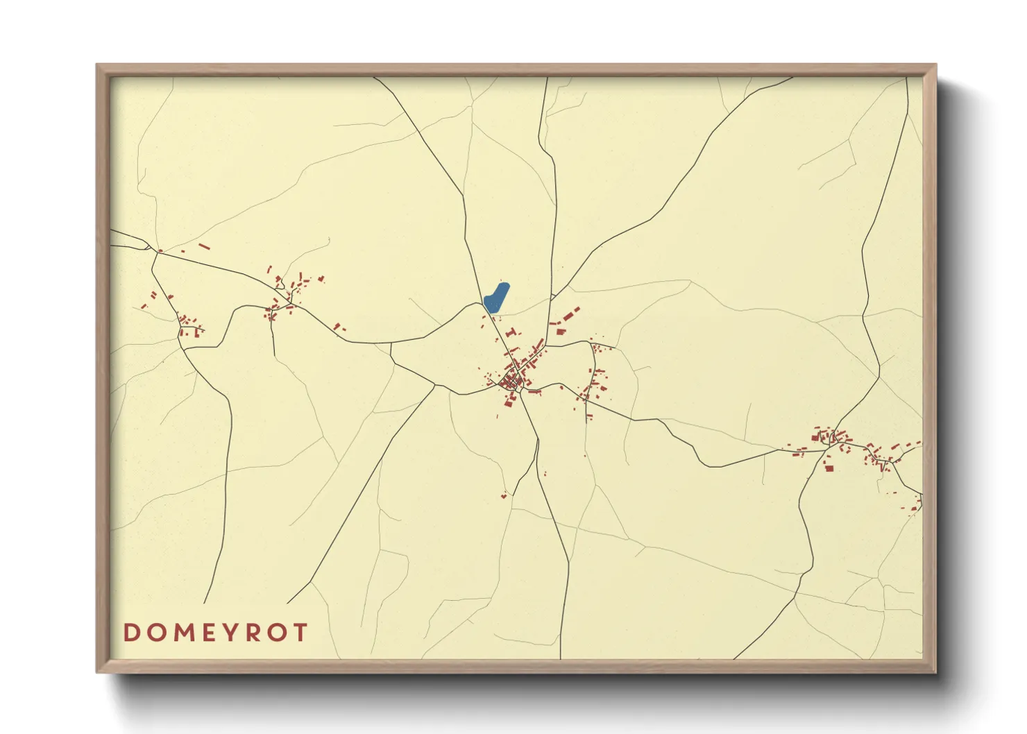 Une affiche de carte sur Domeyrot