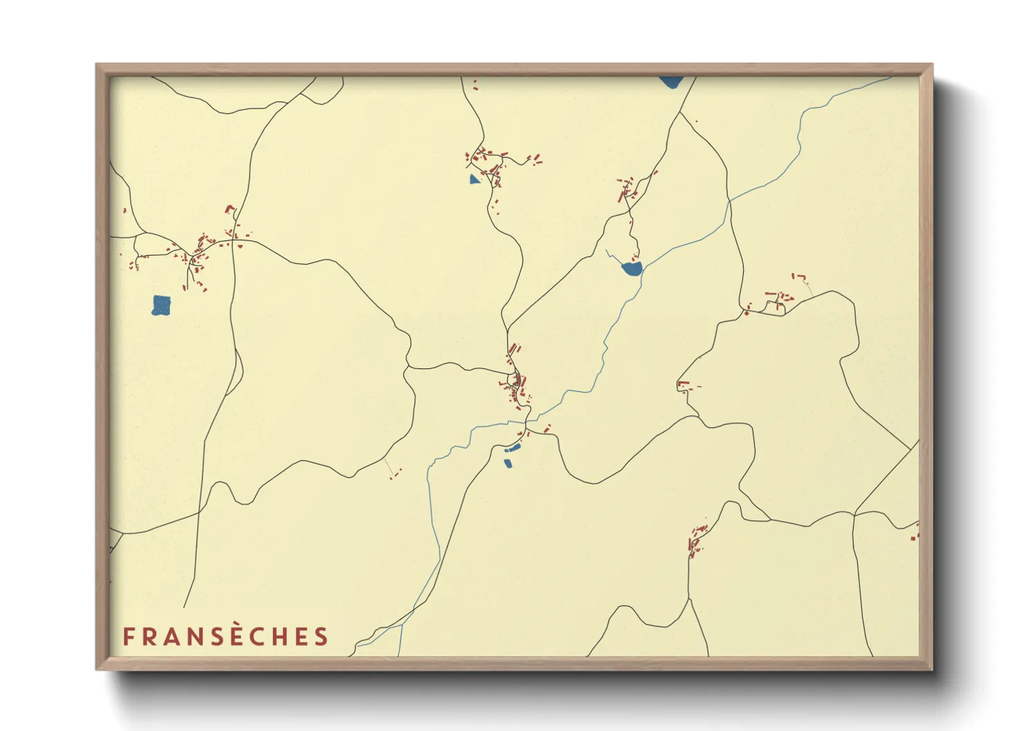 Une affiche de carte sur Fransèches