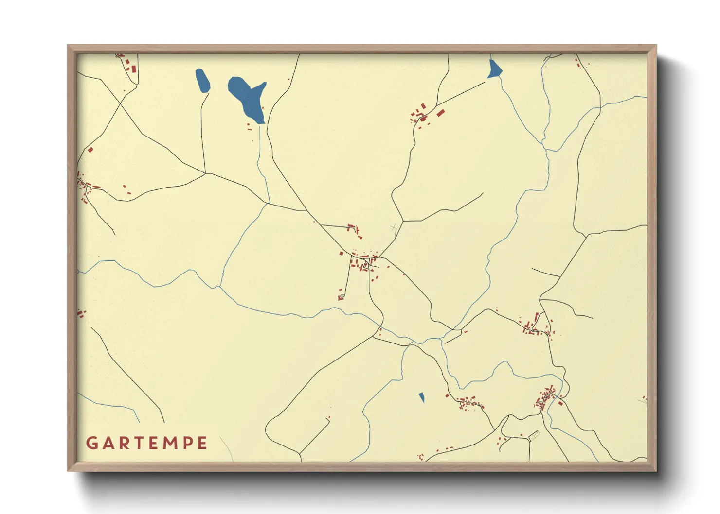 Une affiche de carte sur Gartempe