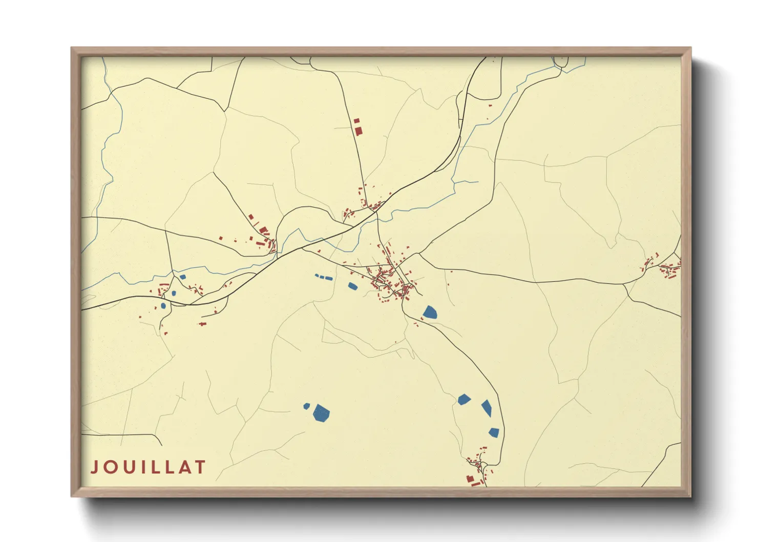 Une affiche de carte sur Jouillat