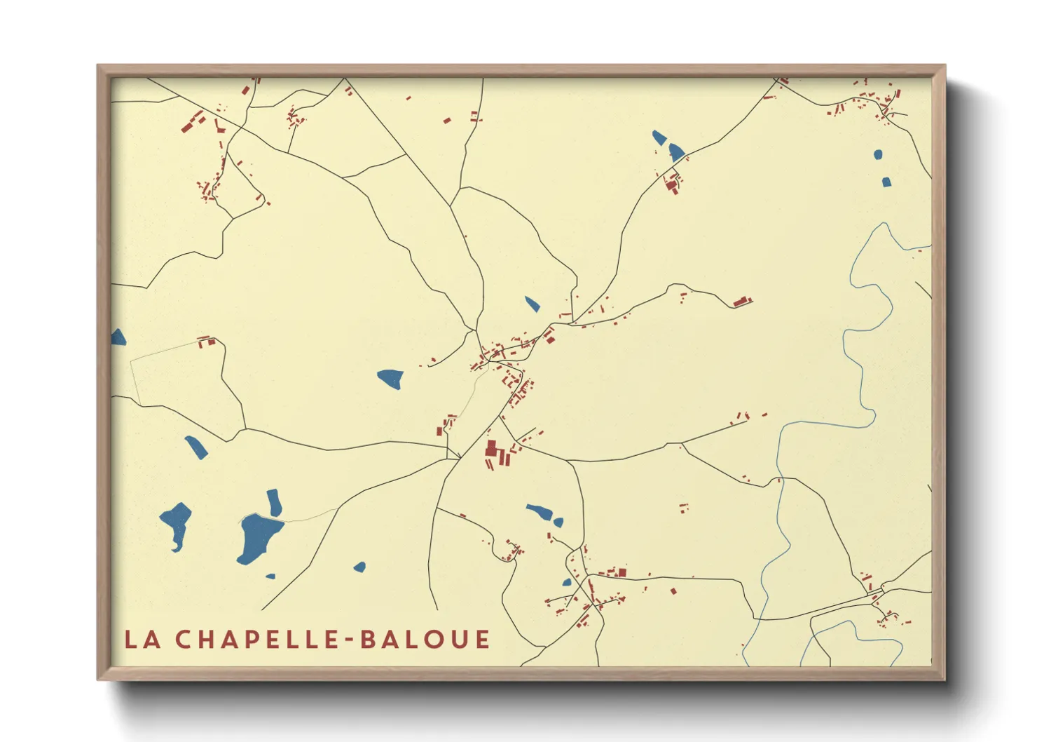 Une affiche de carte sur La Chapelle-Baloue