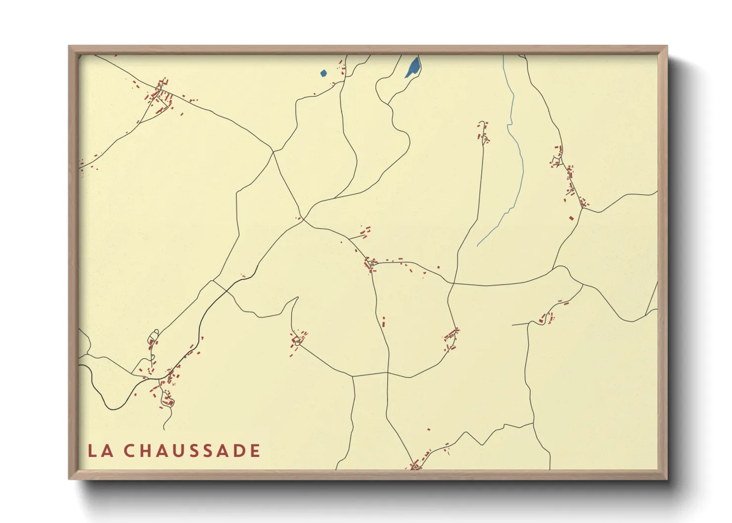 Une affiche de carte sur La Chaussade