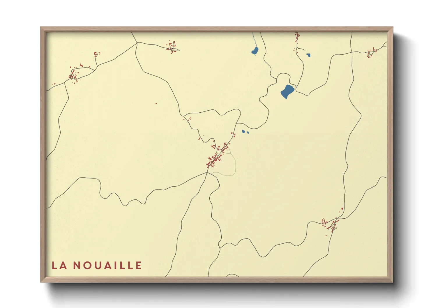 Une affiche de carte sur La Nouaille