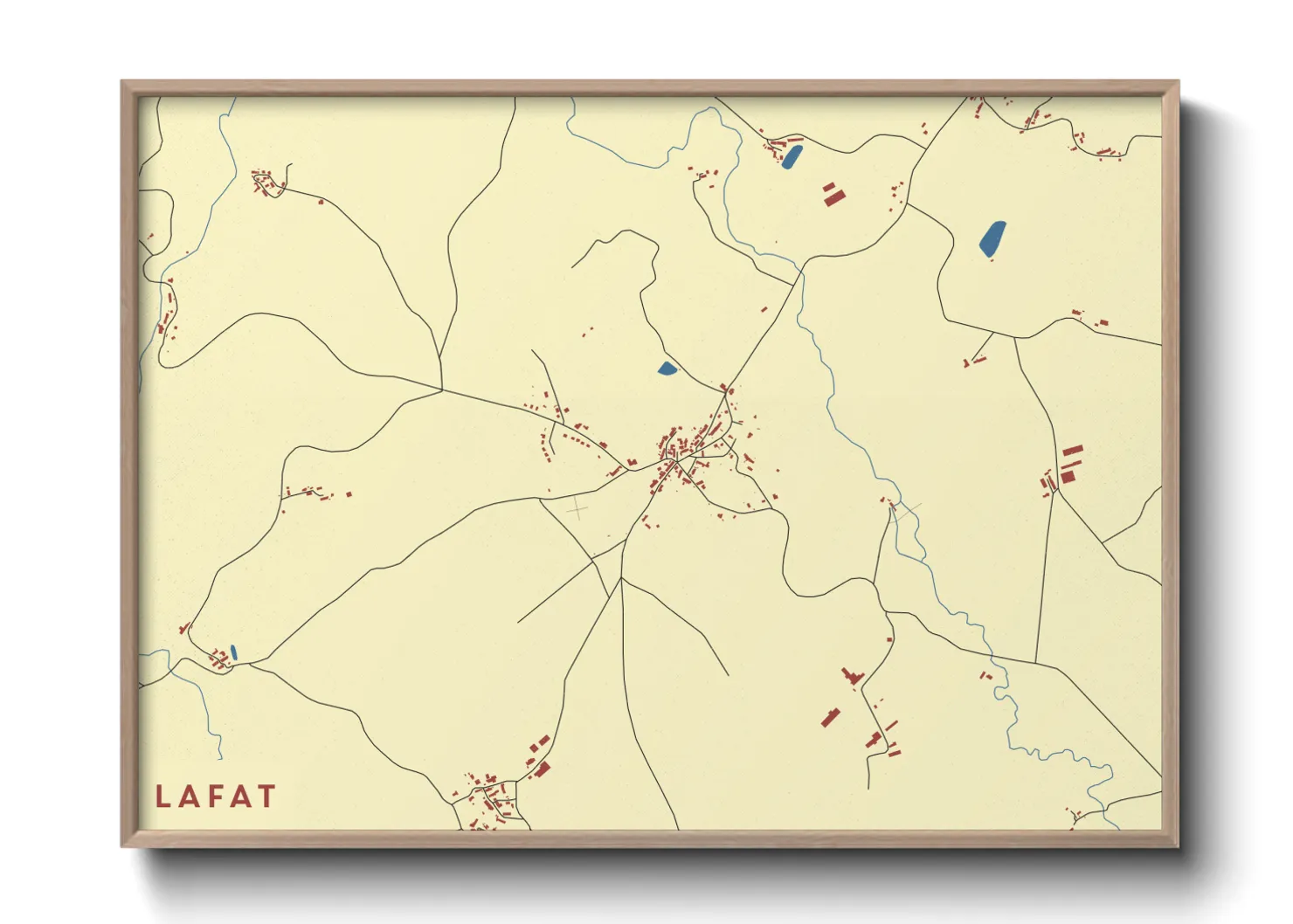 Une affiche de carte sur Lafat