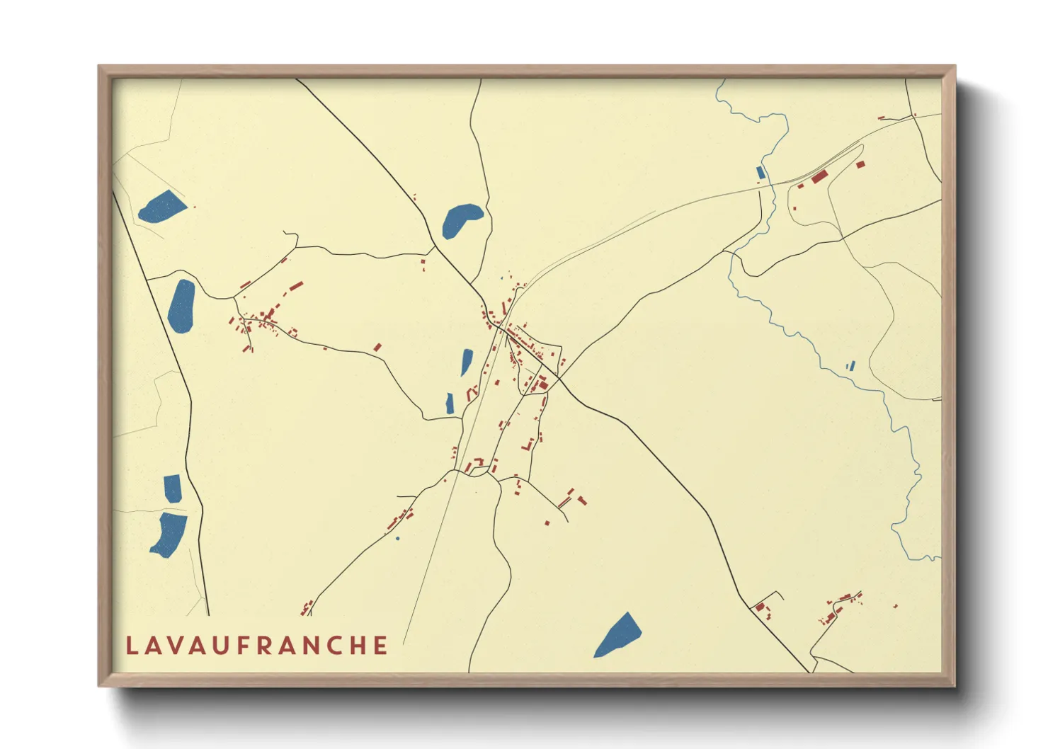 Une affiche de carte sur Lavaufranche