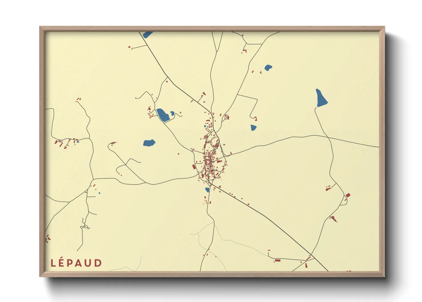 Une affiche de carte sur Lépaud