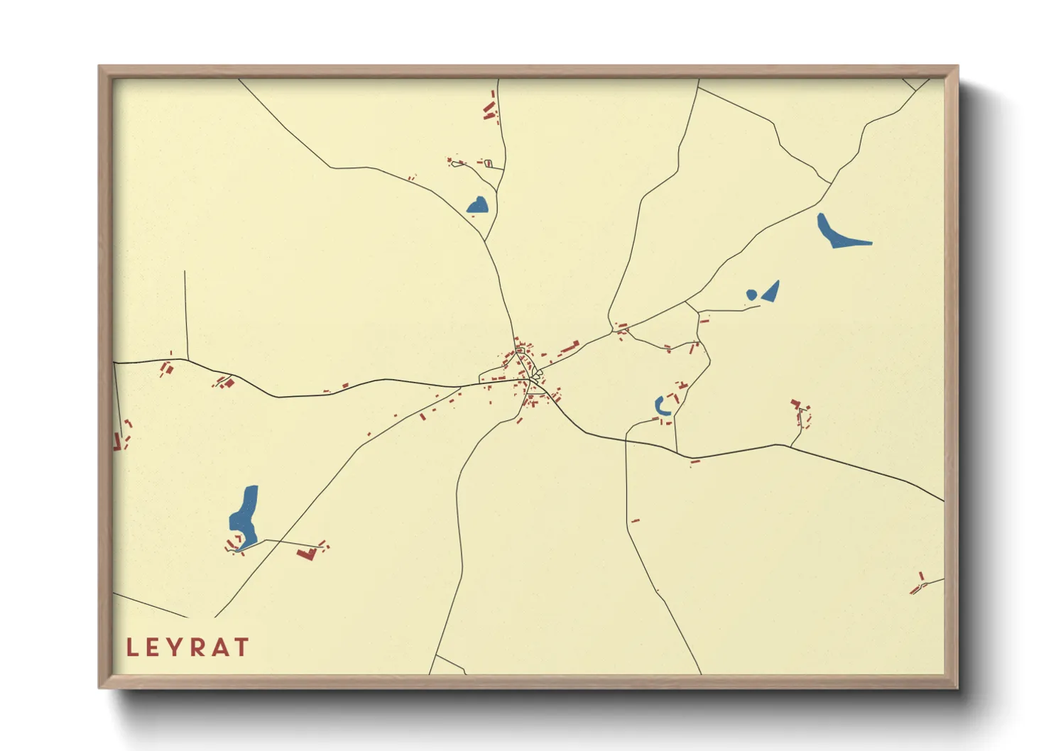 Une affiche de carte sur Leyrat