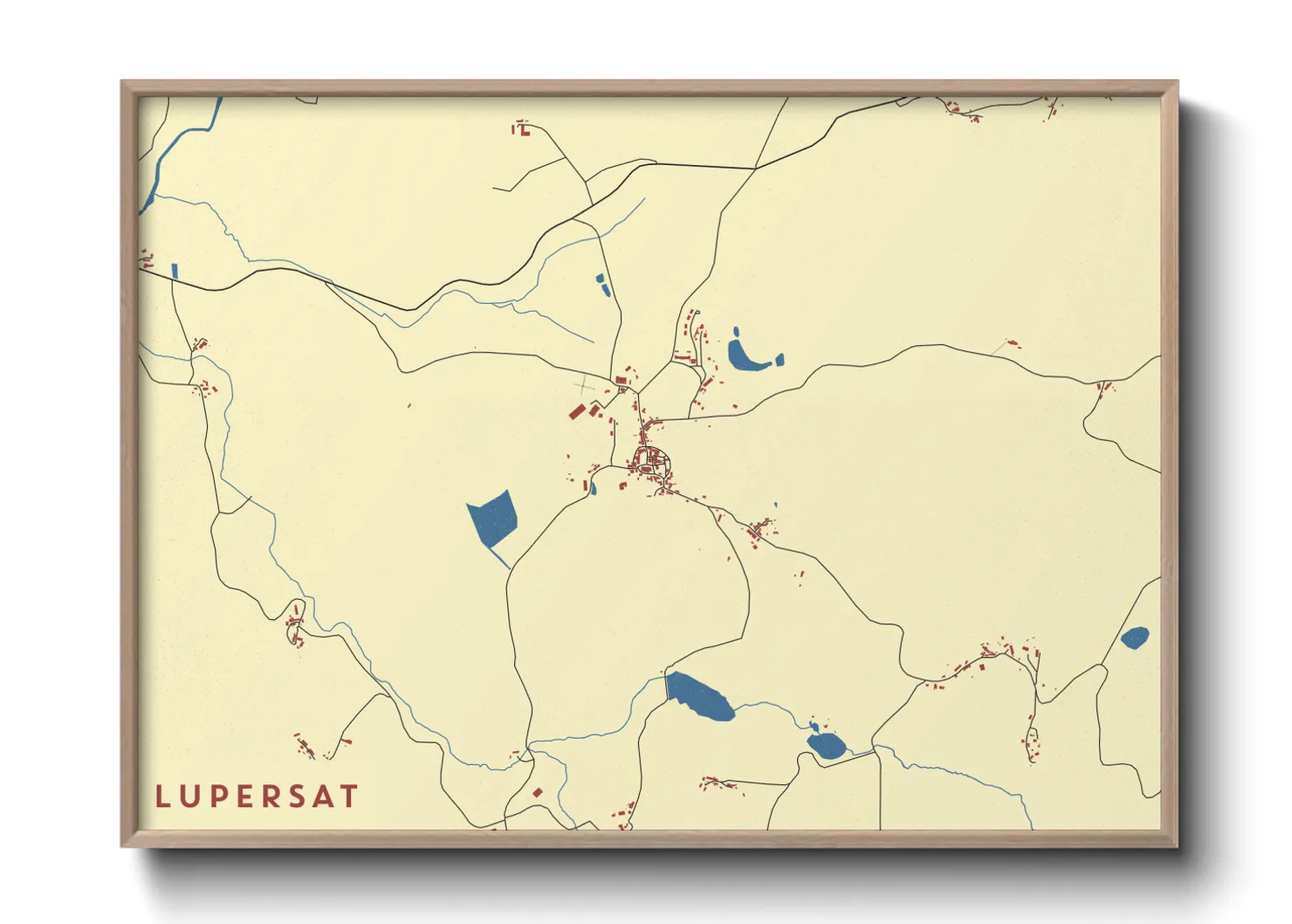 Une affiche de carte sur Lupersat