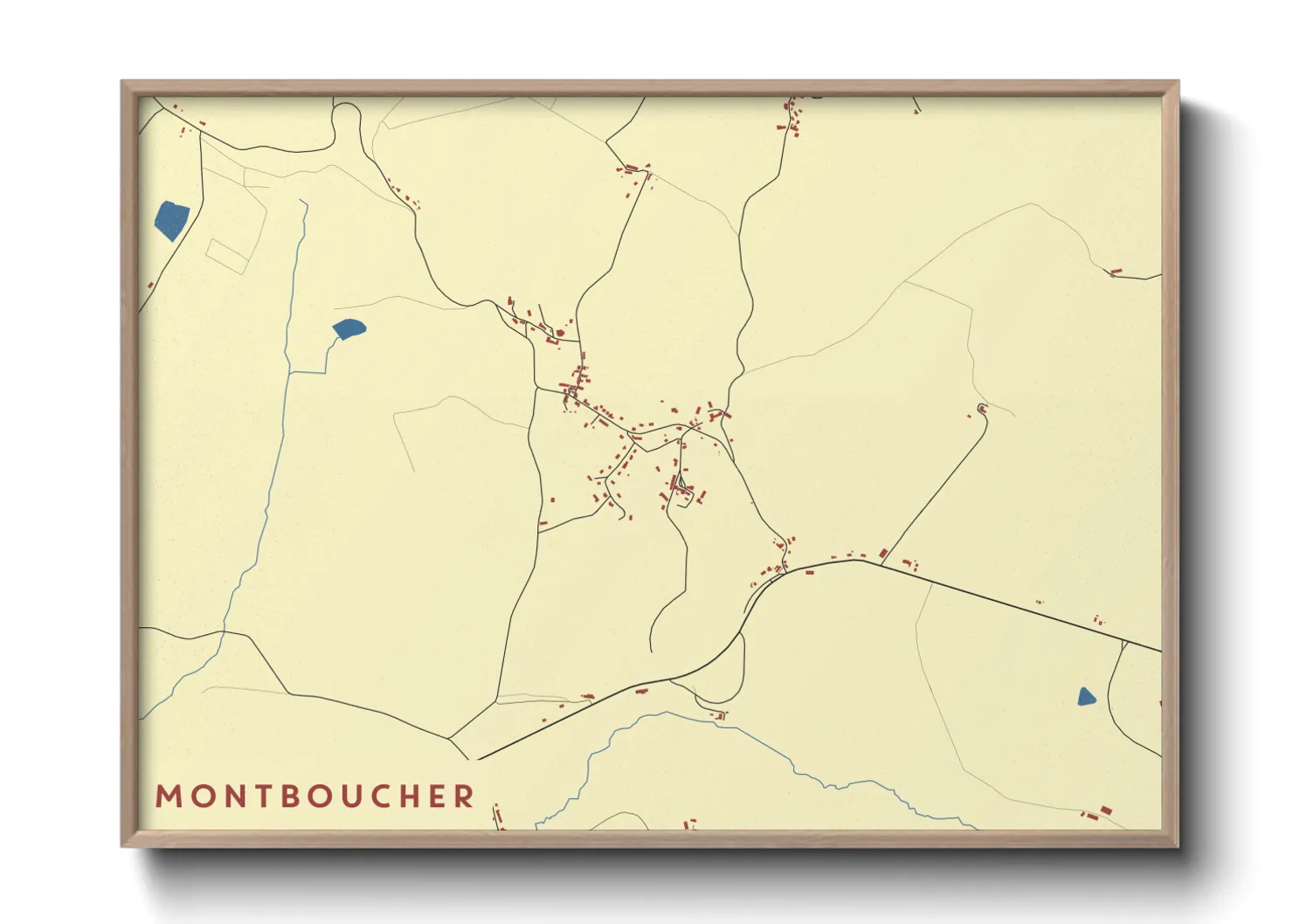 Une affiche de carte sur Montboucher