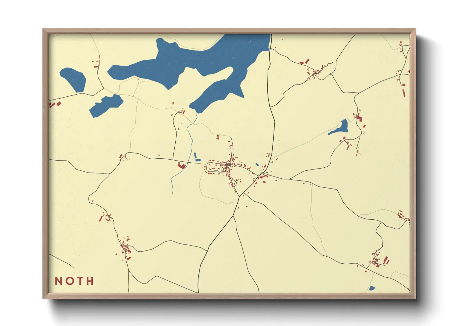 Une affiche de carte sur Noth
