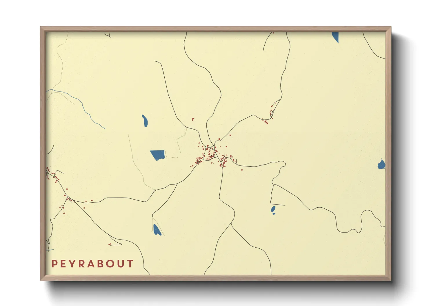 Une affiche de carte sur Peyrabout