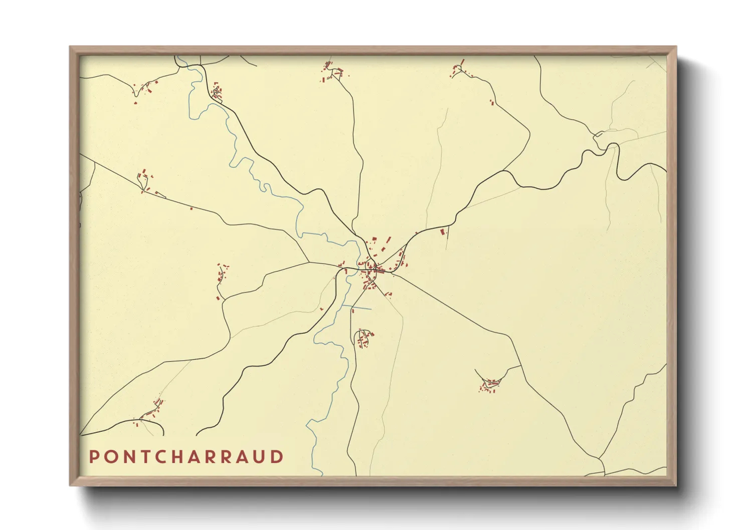 Une affiche de carte sur Pontcharraud