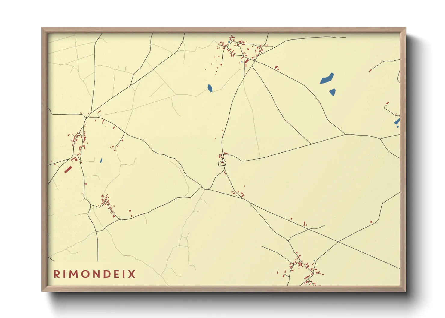 Une affiche de carte sur Rimondeix